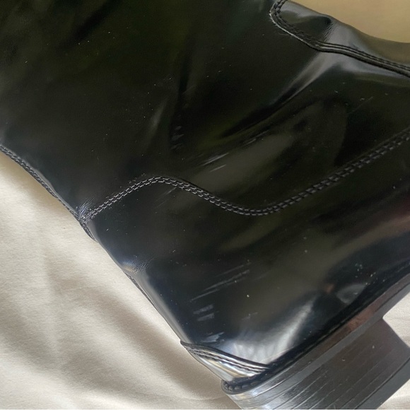 Pertti Palmroth Patent Black Leather Riding Boots Size 9 - Picture 5 of 6
